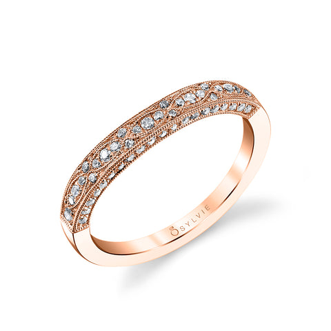 Sylvie Vintage Inspired Wedding Band BS1132