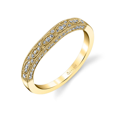 Sylvie Vintage Inspired Wedding Band BS1272