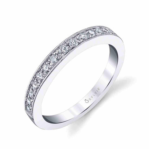 Classic Wedding Band With Milgrain Edge BS1387 - Chalmers Jewelers