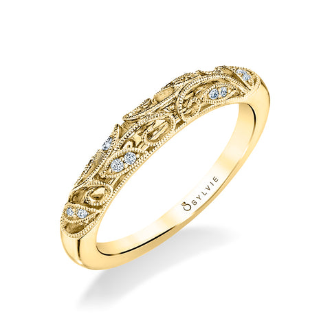 Sylvie Vintage Inspired Wedding Band BS1392