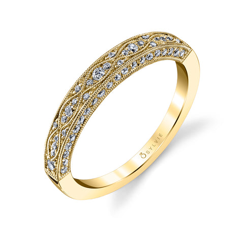 Sylvie Vintage Inspired Wedding Band BS1409