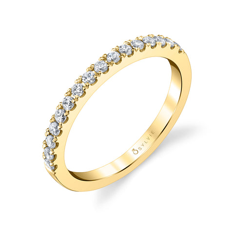 Sylvie Classic Diamond Wedding Band BS1498