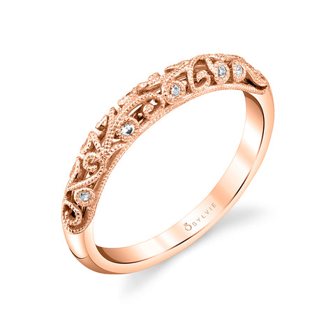 Sylvie Vintage Inspired Wedding Band BS1500