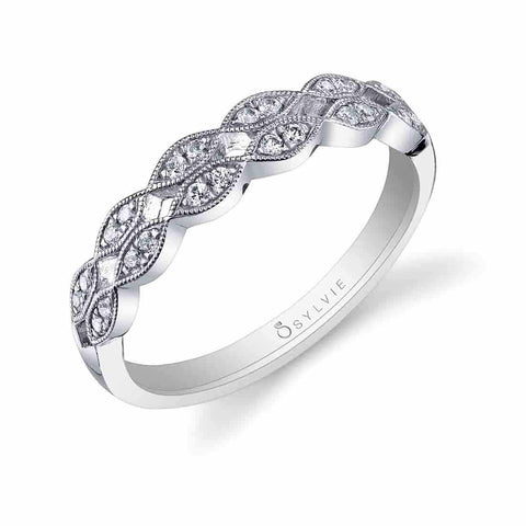 Marquise Shaped Wedding Band BSY818 - Chalmers Jewelers