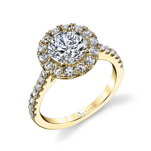 Classic Round Halo Engagement Ring S1199-RB - Chalmers Jewelers