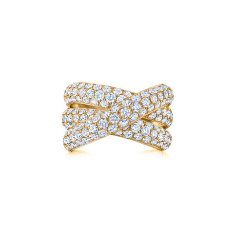 KWIAT Multi Row Ring with Diamonds R-14610-0-DIA-18KY