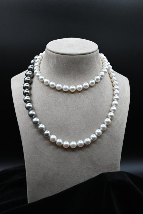 Ombre South Sea and Tahitian Pearl 35 inch Strand