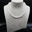 Fresh Water Cultured White Pearl Necklace with 18k White Gold Clasp