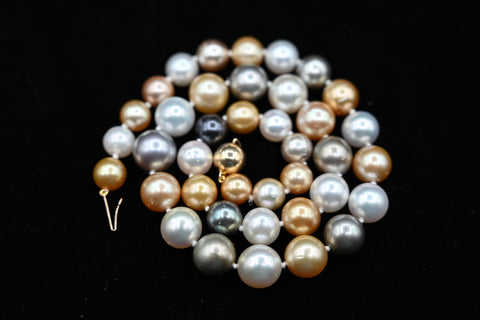 Multi Colored Natural South Sea Pearl Strand