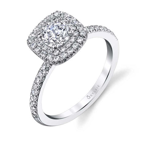 Classic Double Halo Engagement Ring S1496 - Chalmers Jewelers