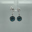 Galatea Black South Sea Pearl and Turquoise Diamond accent Dangle Earrings