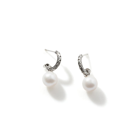 John Hardy Classic Chain Drop Earring with Tahitian Pearl EB906655