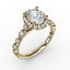 Fana Classic Diamond Engagement Ring with Detailed Milgrain Band 3065