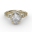 Fana Classic Diamond Engagement Ring with Detailed Milgrain Band 3065