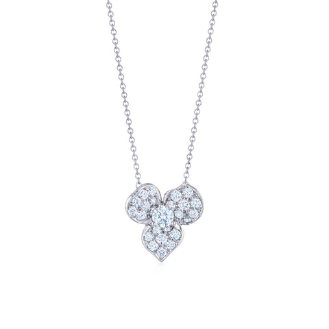 KWIAT Floral Collection Pendant with Diamonds N-9834-0-DIA-18KW