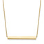 Leslie's 14K Polished Bar 2in ext. 18" Necklace LF1132