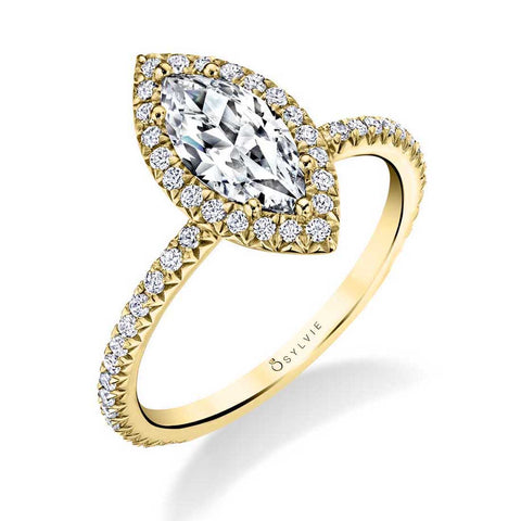 Marquise Halo Engagement Ring S1793-MQ - Chalmers Jewelers