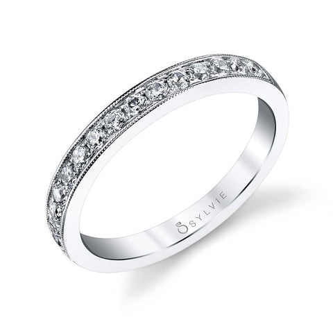 Classic Wedding Band With Milgrain Accents BS1083 - Chalmers Jewelers