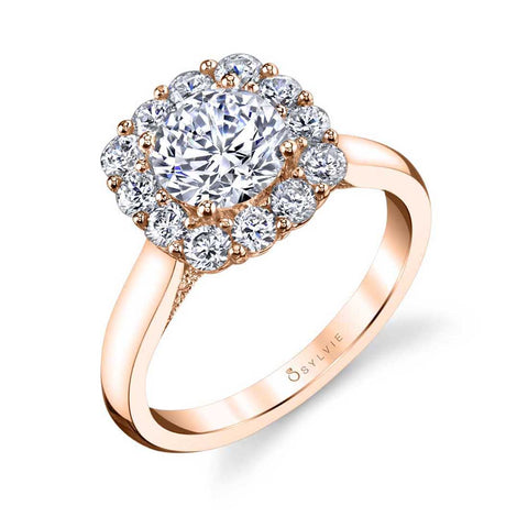 Modern Halo Engagement Ring S1532 - Chalmers Jewelers