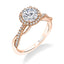 Modern Spiral Engagement Ring With Halo S1724 - Chalmers Jewelers