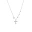 White Gold Gothic Cross Necklace