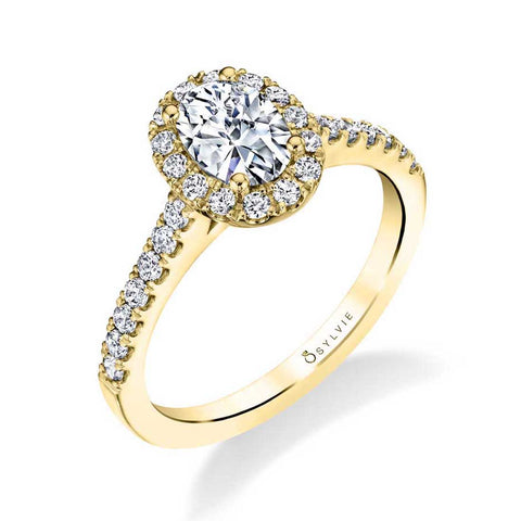 Classic Oval Engagement Ring With Halo S1475-OV - Chalmers Jewelers