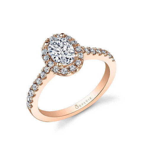 Oval Engagement Ring With Halo SY999-OV - Chalmers Jewelers