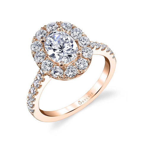 Oval Halo Engagement Ring S1299-OV - Chalmers Jewelers