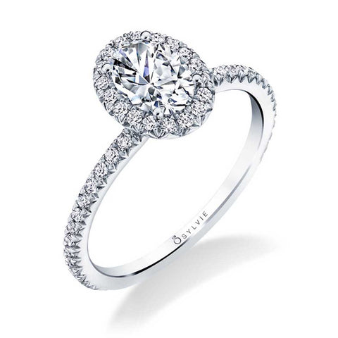 Classic Oval Engagement Ring With Halo S1793-OV - Chalmers Jewelers