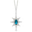 Doves London Blue Topaz and Diamond Pendant P8089LBT-1