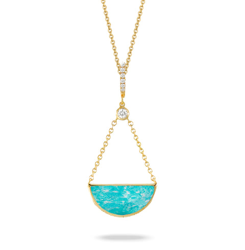 Amazonite and Diamond Pendant - Chalmers Jewelers