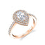 Pear Cut Double Halo Engagement Ring S1086-PS - Chalmers Jewelers