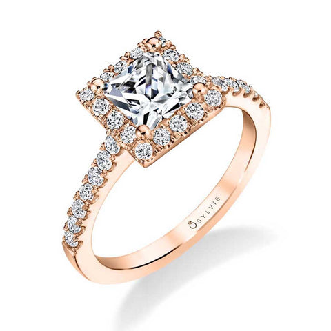 Princess Cut Engagement Ring With Halo S1475-PR - Chalmers Jewelers