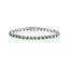 Fana Classic Cushion Cut Emerald and Diamond Bracelet