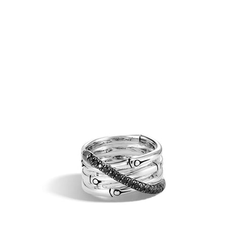 Band Ring with Black Sapphire and Spinel - Chalmers Jewelers