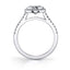 Modern Bezel Set Halo Engagement Ring S1091 - Chalmers Jewelers