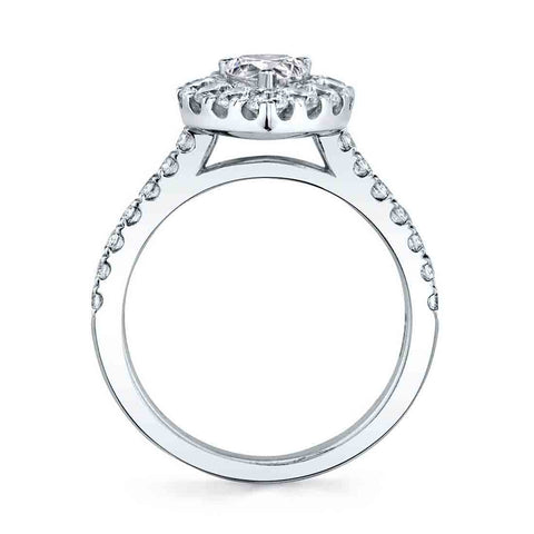 Pear Shaped Engagement Ring With Halo S1299-PS - Chalmers Jewelers