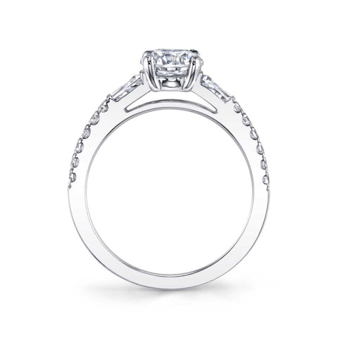 Modern Three Stone Engagement Ring S1351 - Chalmers Jewelers