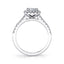 Sylvie Pear Shaped Engagement Ring With Halo S1475-PS