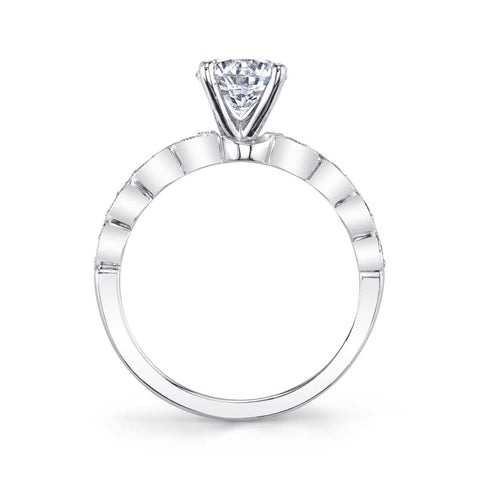 Sylvie Round Solitaire Engagement Ring S1516