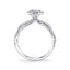 Modern Spiral Engagement Ring With Halo S1723 - Chalmers Jewelers