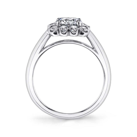 Classic Cushion Halo Engagement Ring Two Tone S1756-TT - Chalmers Jewelers