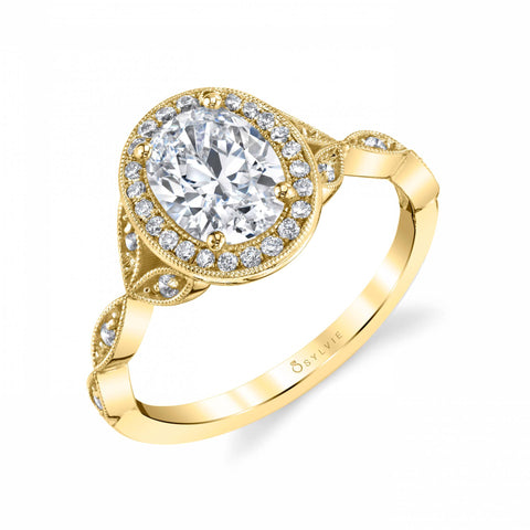 OVAL ENGAGEMENT RING: S1924 - Chalmers Jewelers