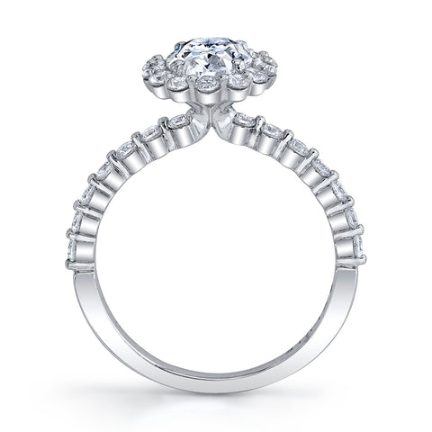 Sylvie Oval Halo Engagement Ring S1P14-OV