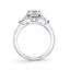 Sylvie Pear Shaped Three Stone Engagement Ring S3012 - PS