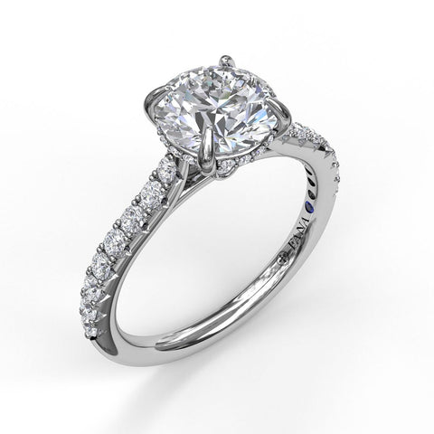 Classic Round Cut Solitaire With Hidden Halo 3024 - Chalmers Jewelers