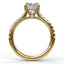 Classic Cushion Cut Solitaire With Hidden Halo 3026 - Chalmers Jewelers