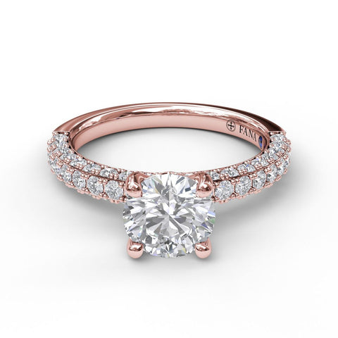 Diamond-Encrusted Engagement Ring 3033 - Chalmers Jewelers