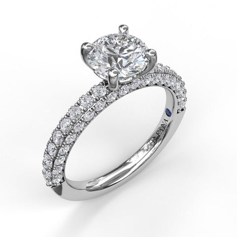 Diamond-Encrusted Engagement Ring 3033 - Chalmers Jewelers