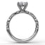 Classic Diamond Engagement Ring with Detailed Milgrain Band 3039 - Chalmers Jewelers